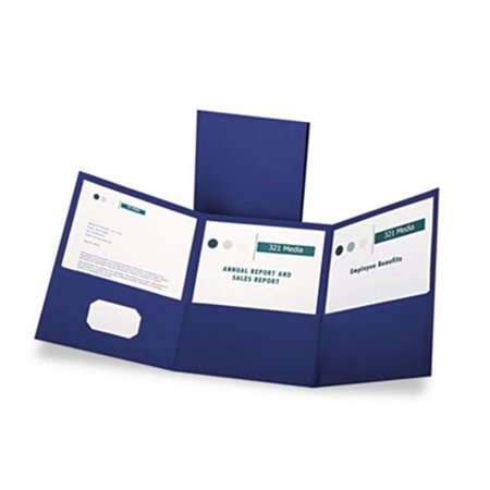 ESSELTE PENDAFLEX CORPORATION Esselte Pendaflex 59802 Tri-Fold Folder With 3 Pockets  Holds 150 Letter-Size Sheets  Blue 59802